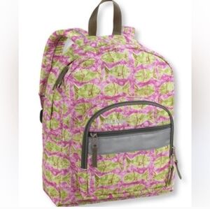 L.L. Bean Junior Original Book Pack, 24L, Pint & Green Fish Print